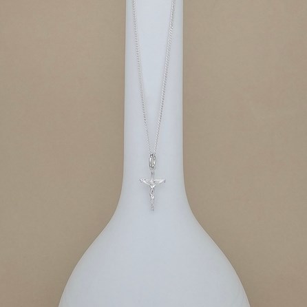 Personalised Sterling Silver Mini Crucifix Necklace Personalised Sterling Silver Mini Crucifix Necklace