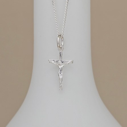 Personalised Sterling Silver Mini Crucifix Necklace Personalised Sterling Silver Mini Crucifix Necklace