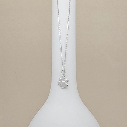 Personalised Sterling Silver Paw Print Necklace Personalised Sterling Silver Paw Print Necklace