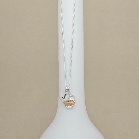 Personalised Sterling Silver Violet Flower Necklace Personalised Sterling Silver Violet Flower Necklace