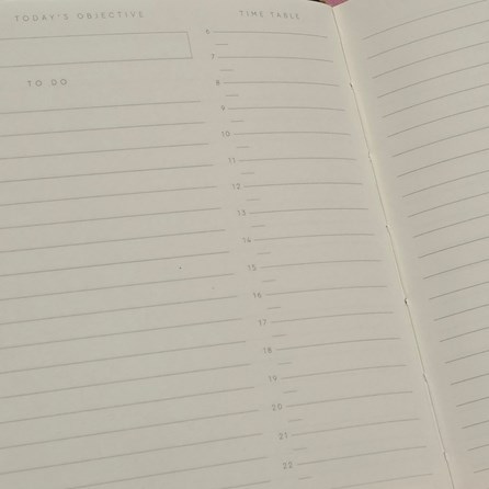 Pink Fabric Daily Planner Pink Fabric Daily Planner