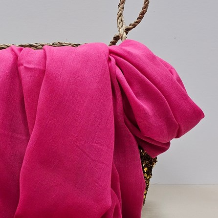 Plain Lightweight Tassel Scarf in Fuchsia Pink Plain Lightweight Tassel Scarf in Fuchsia Pink