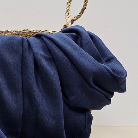 Plain Lightweight Tassel Scarf in Navy Blue Plain Lightweight Tassel Scarf in Navy Blue