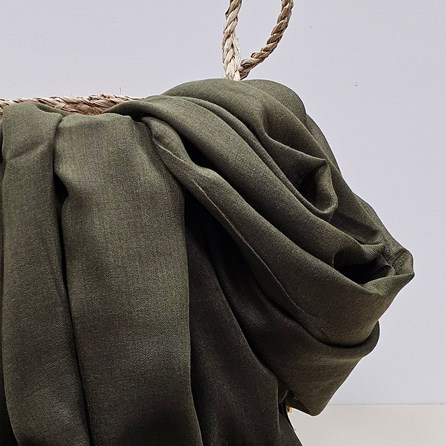 Plain Lightweight Tassel Scarf in Olive Green Plain Lightweight Tassel Scarf in Olive Green