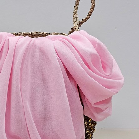 Plain Lightweight Tassel Scarf in Pink Plain Lightweight Tassel Scarf in Pink
