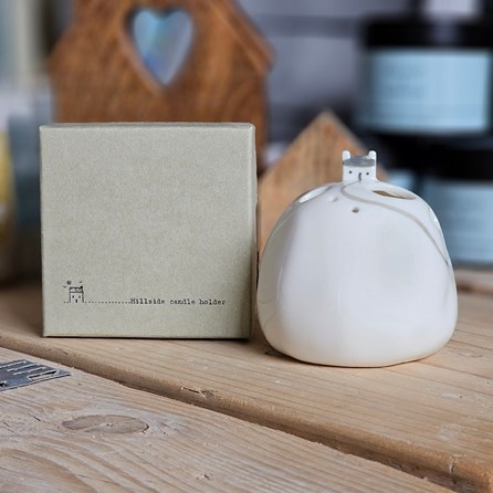 Porcelain Hill House Tea Light Holder - Ponds Porcelain Hill House Tea Light Holder - Ponds