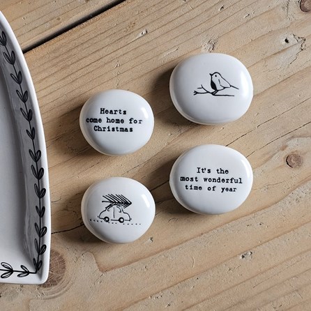 Porcelain Sentiment Pebble Porcelain Sentiment Pebble