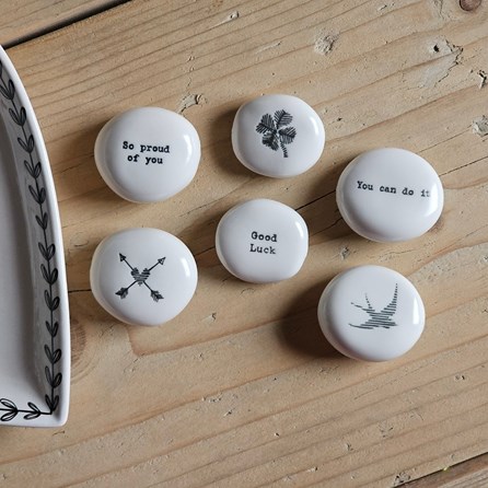 Porcelain Sentiment Pebble Porcelain Sentiment Pebble