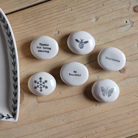 Porcelain Sentiment Pebble Porcelain Sentiment Pebble