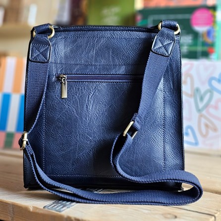 Postman Lock Satchel Bag in Navy Blue Postman Lock Satchel Bag in Navy Blue