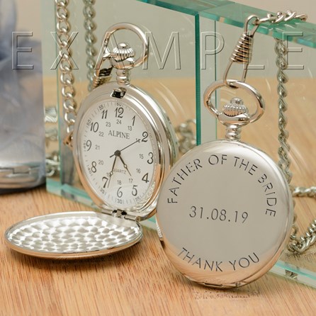 Personalised Polished Silver Pocket Watch Personalised Polished Silver Pocket Watch
