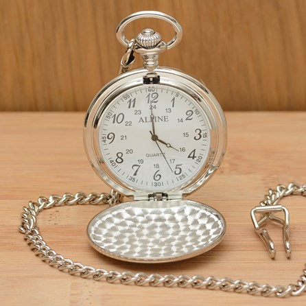 Personalised Polished Silver Pocket Watch Personalised Polished Silver Pocket Watch