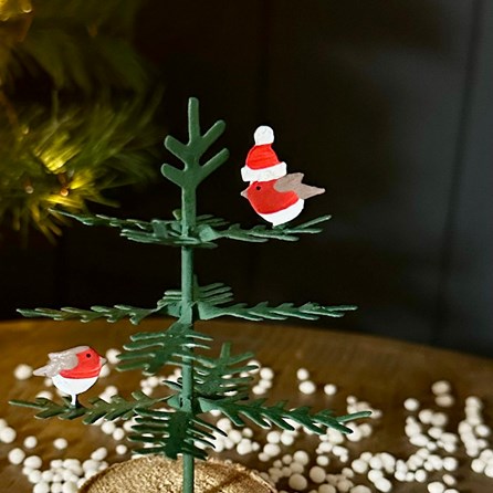 Robins on Tree Christmas Decoration Robins on Tree Christmas Decoration