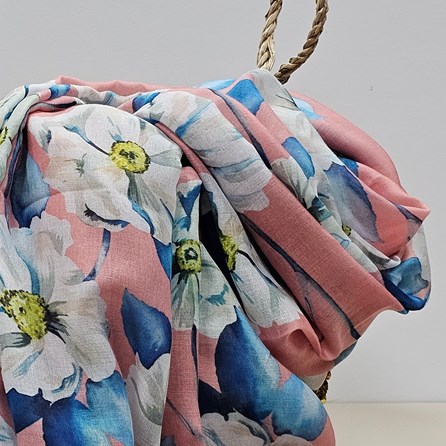 Roses Scarf in Light Coral Roses Scarf in Light Coral