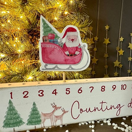 Santa 'Counting Down To Christmas' Advent Block Santa 'Counting Down To Christmas' Advent Block