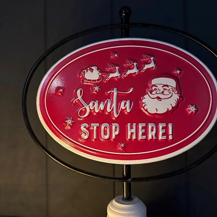 'Santa Stop Here!' Christmas Sign 'Santa Stop Here!' Christmas Sign