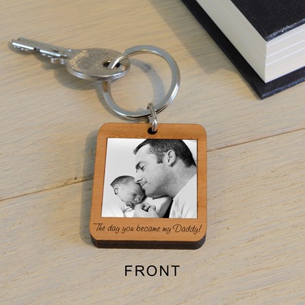 Personalised 'The Day You Became My…' Photo Key Ring Personalised 'The Day You Became My…' Photo Key Ring