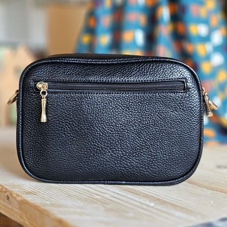 Single Zip Cross Body Bag in Black Single Zip Cross Body Bag in Black