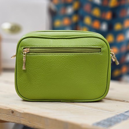 Single Zip Cross Body Bag in Light Green Single Zip Cross Body Bag in Light Green