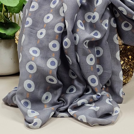 Small Circles Scarf in Silver Small Circles Scarf in Silver