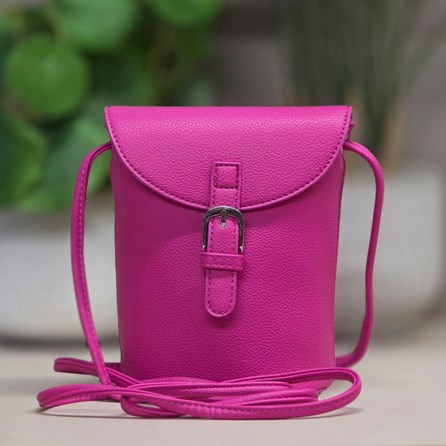 Small Cross Body Bag in Fuchsia Pink