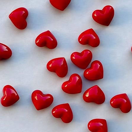 Small Glass Red Heart Decoration Small Glass Red Heart Decoration