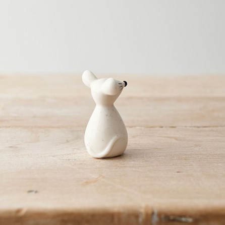 Speckled Porcelain Mouse Ornament Speckled Porcelain Mouse Ornament