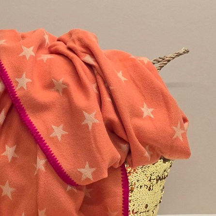 Stars Blanket Scarf in Orange