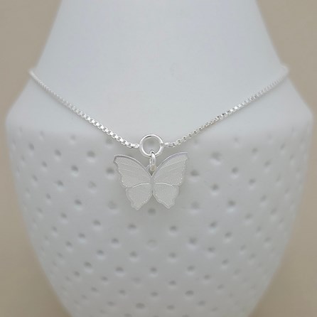 Sterling Silver Anklet With Butterfly Charm Sterling Silver Anklet With Butterfly Charm