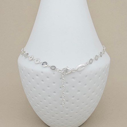 Sterling Silver Anklet With Cut Out Discs Sterling Silver Anklet With Cut Out Discs