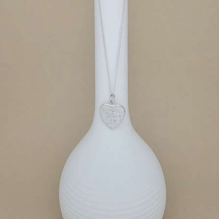 Sterling Silver St. Christopher Heart Necklace Sterling Silver St. Christopher Heart Necklace