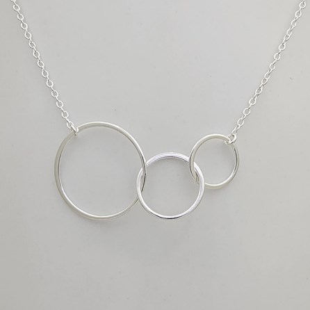 Sterling Silver Triple Hoop Necklace Sterling Silver Triple Hoop Necklace