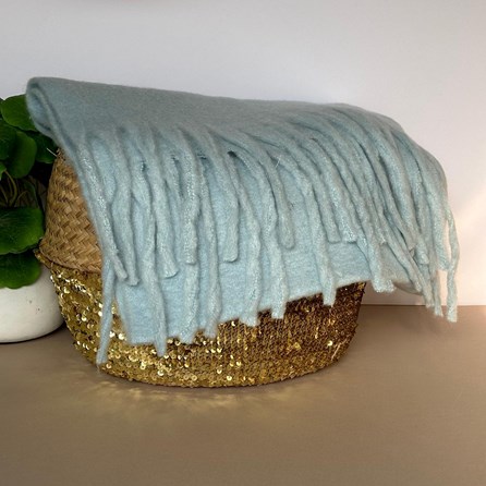 Super Soft Chunky Tassel Scarf in Baby Blue Super Soft Chunky Tassel Scarf in Baby Blue