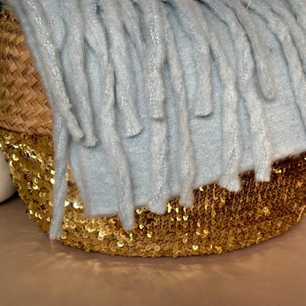 Super Soft Chunky Tassel Scarf in Baby Blue Super Soft Chunky Tassel Scarf in Baby Blue