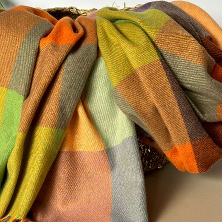 Super Soft Colour Block Scarf in Autumn Colours Super Soft Colour Block Scarf in Autumn Colours