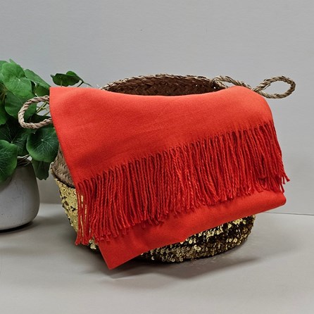 Super Soft Plain Pashmina Style Scarf in Bright Orange Super Soft Plain Pashmina Style Scarf in Bright Orange