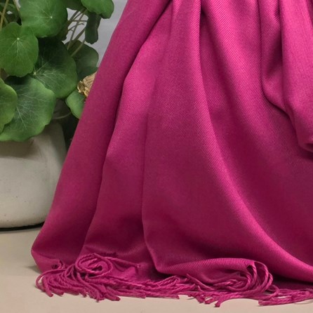 Super Soft Plain Pashmina Style Scarf in Fuchsia Pink Super Soft Plain Pashmina Style Scarf in Fuchsia Pink