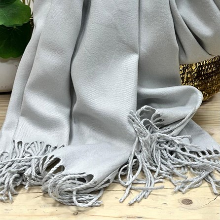 Super Soft Plain Pashmina Style Scarf in Light Grey Super Soft Plain Pashmina Style Scarf in Light Grey