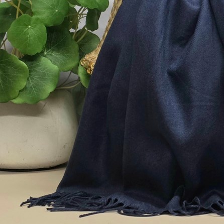 Super Soft Plain Pashmina Style Scarf in Navy Blue Super Soft Plain Pashmina Style Scarf in Navy Blue