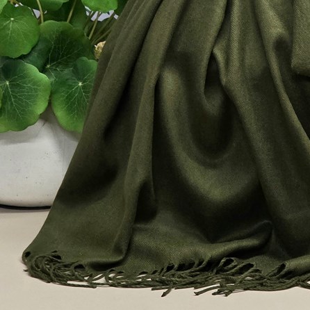 Super Soft Plain Pashmina Style Scarf in Olive Green Super Soft Plain Pashmina Style Scarf in Olive Green