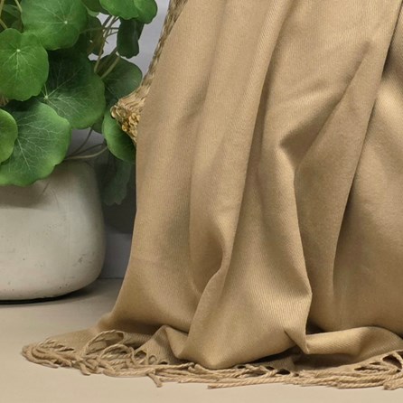 Super Soft Plain Pashmina Style Scarf in Tan Super Soft Plain Pashmina Style Scarf in Tan