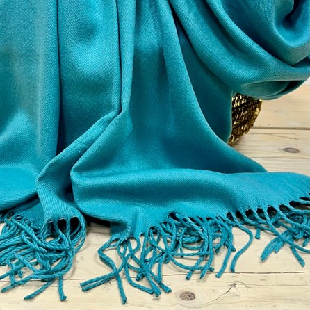 Super Soft Plain Pashmina Style Scarf in Teal