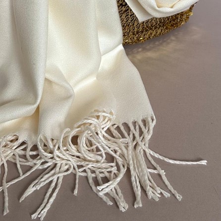 Super Soft Plain Pashmina Style Scarf in Cream Super Soft Plain Pashmina Style Scarf in Cream