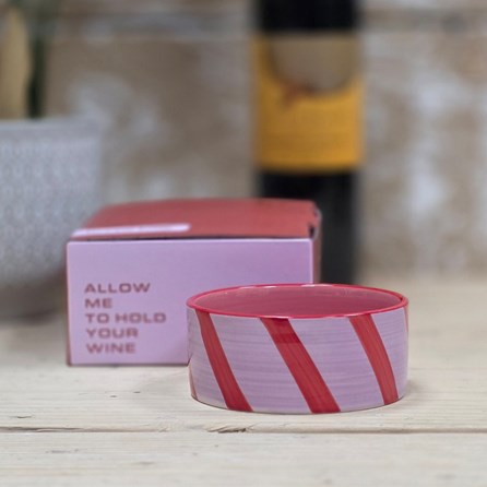 The Izzy Ceramic Wine Coaster - Lilac & Rust