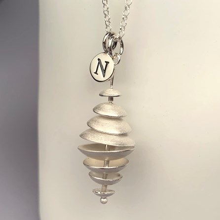 Personalised Topsy Turvy Silver Pendant Personalised Topsy Turvy Silver Pendant