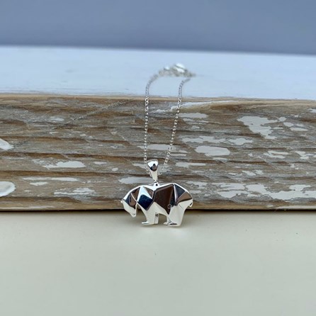 Sterling Silver Origami Polar Bear Earrings Sterling Silver Origami Polar Bear Earrings
