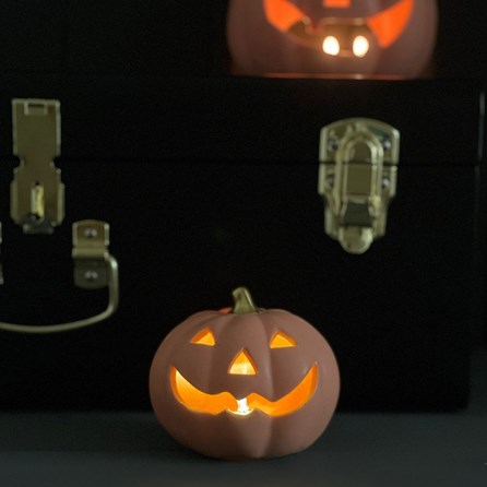 Light Up Porcelain Pumpkin Light Up Porcelain Pumpkin