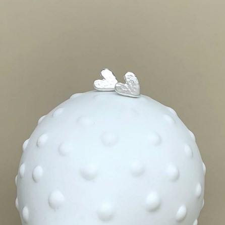 Silver Hammered Heart Earrings Silver Hammered Heart Earrings