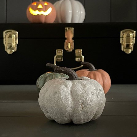 Reactive Glazed Ceramic Grey Pumpkin Reactive Glazed Ceramic Grey Pumpkin