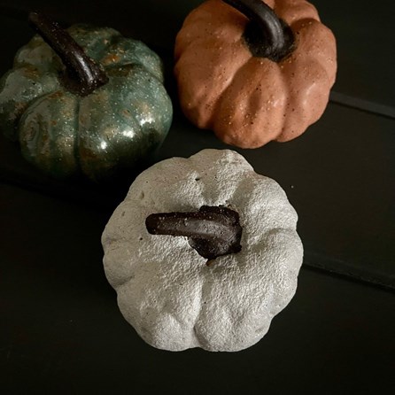 Reactive Glazed Ceramic Grey Pumpkin Reactive Glazed Ceramic Grey Pumpkin